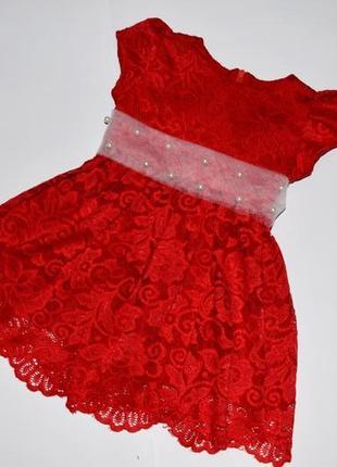 Сукня червона ажурна 92 см