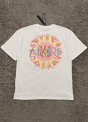 Футболка amiri чоловіча з принтом білий made in usa