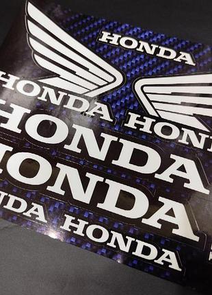 Стикер пак стикер пак мотопак наклейки на мотоцикл бак пластик honda на мотоцикл хонда белые буквы