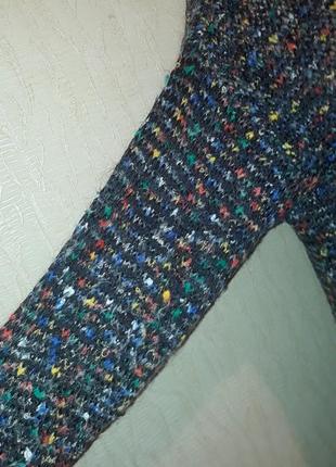 Винтажный цветной свитер ленточки мохер оверсайз3 фото