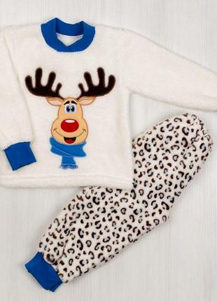 Тёплая детская пижама, костюм олени1 фото