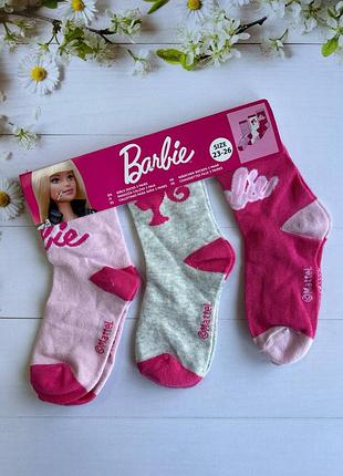 Шкарпетки для дівчаток barbie (3 пари), розмір 23/26, 27/30, 31/34, 35/38 (2-10 років)