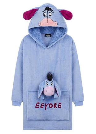 Женское одеяло/худи с капюшоном disney eeyore sherpa с плюшем