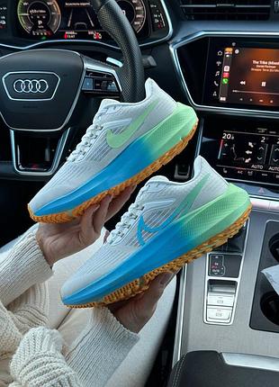 Жіночі кросівки nike air zoom light grey blue green