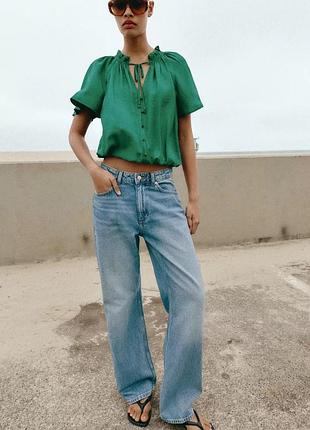 Блуза жіноча зелена zara new