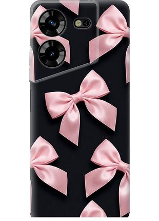 Чохол силіконовий на телефон tecno pova 5 coquette ribbons dark coquette "6767u-3139-58250"