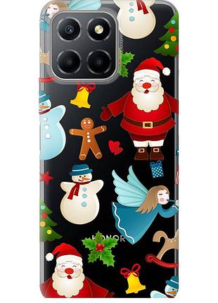 Чохол силіконовий на телефон huawei honor x6 новорічний 1 "4614u-3341-58250"