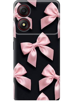 Чохол силіконовий на телефон zte blade a34 coquette ribbons dark coquette "6767u-3989-58250"