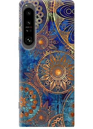 Чехол силиконовый на телефон sony xperia 1 iv золотой узор "678u-2787-58250"