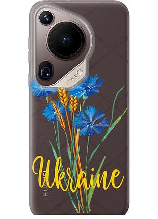 Чохол силіконовий патріотичний на телефон huawei pura 70 ultra ukraine v2 "5445u-3704-58250"