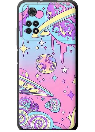 Чехол tpu на телефон xiaomi poco m4 pro розовая галактика "4146b-2592-58250"