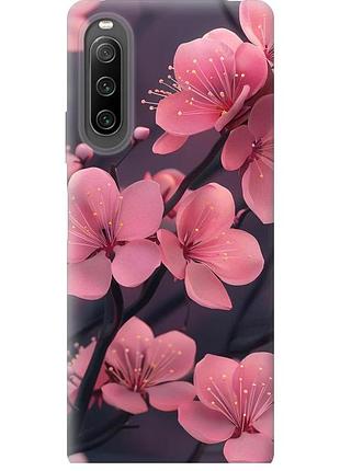 Чохол силіконовий на телефон sony xperia 10 iv пурпурова сакура "6075u-2789-58250"