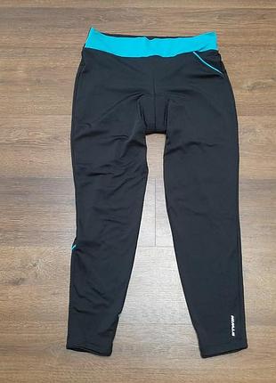 Спортивные утеплённые велоштаны с памперсом тайтсы для велоспорта decathlon b'twin