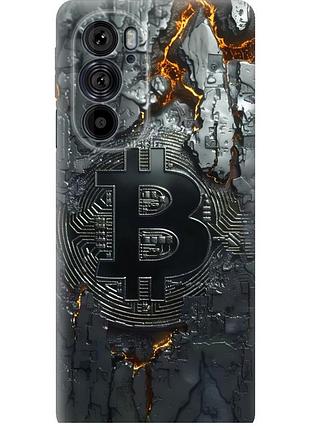 Чехол силиконовый на телефон motorola edge 30 pro раскаленный биткойн "6091u-2826-58250"