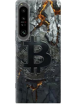 Чохол силіконовий на телефон sony xperia 1 iv розпечений біткойн "6091u-2787-58250"