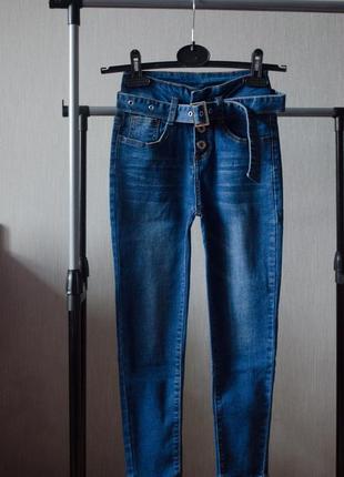 Нові оригінальні джинси з ременем висока посадка, круті джинси2 фото