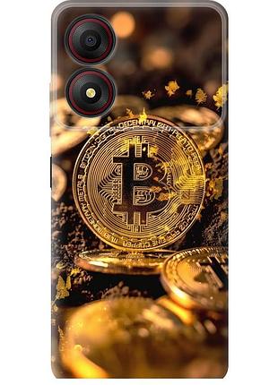 Чехол силиконовый на телефон zte blade a34 золотая лихорадка биткойна "6089u-3989-58250"