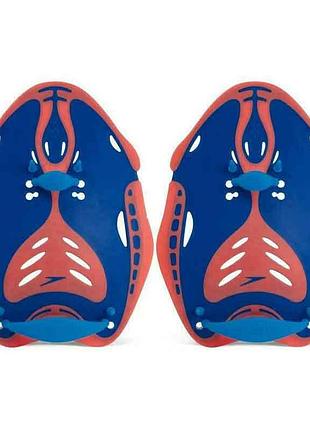 Лопатки для плавания speedo biofuse power paddle au голубой, оранжевый уни l 8-73156f959