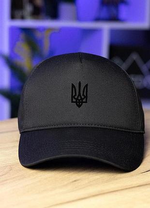 Кепка pobedov trucker cotton - герб чорна вишивка чорний