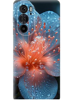 Чохол силіконовий на телефон motorola edge 30 pro роса на квітці "6039u-2826-58250"
