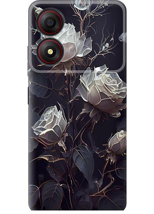 Чехол силиконовый на телефон zte blade a34 розы 2 "5550u-3989-58250"