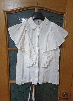Белая блуза топ stradivarius,p. l