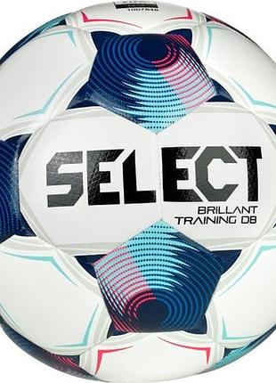 М'яч футбольний селект оригінал select brillant training db v25 (fifa basic) біло-синьо-рожевий 086415-002, цвет бел 086415-002