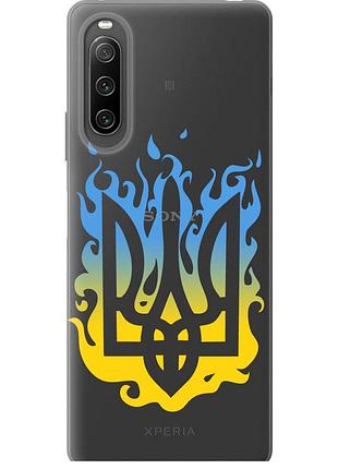 Чехол силиконовый патриотический на телефон sony xperia 10 iv герб v1 "5258u-2789-58250"
