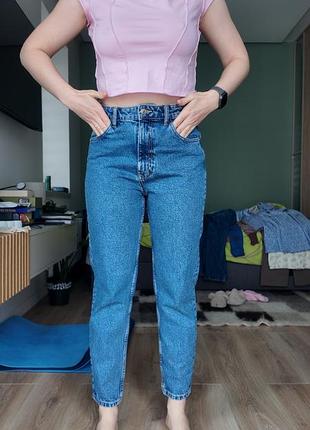 Джинсы синие, zara, 38 размер