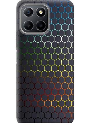 Чехол силиконовый на телефон huawei honor x6 переливающиеся соты "498u-3341-58250"