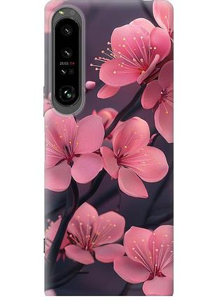 Чохол силіконовий на телефон sony xperia 1 iv пурпурова сакура "6075u-2787-58250"