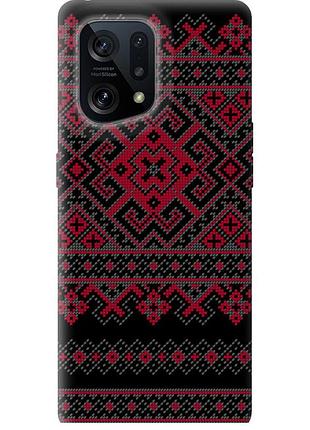 Чохол силіконовий на телефон oppo find x5 вишиванка 52 "1763u-2602-58250"