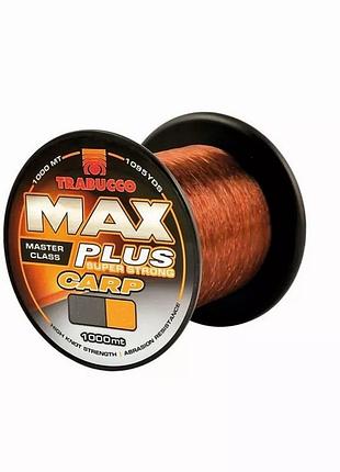 Леска карповая, леска для рыбалки, леска trabucco max plus line carp brown 1000м 0.25 мм 5.8кг.