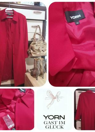 Yorn дизайнерское французское пальто- кардиган цвета вишни1 фото