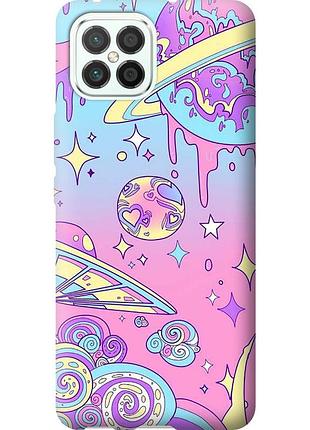 Чехол силиконовый на телефон huawei nova 8 se розовая галактика "4146u-2126-58250"