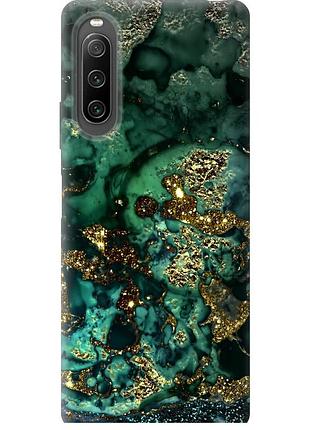 Чехол силиконовый на телефон sony xperia 10 iv мрамор золото богатство "5419u-2789-58250"