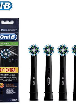 Насадка для зубной щетки oral-b eb50bk cross action black 4шт