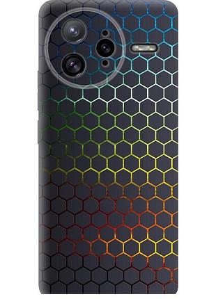 Чехол силиконовый на телефон xiaomi redmi k80 pro переливающиеся соты "498u-4145-58250"