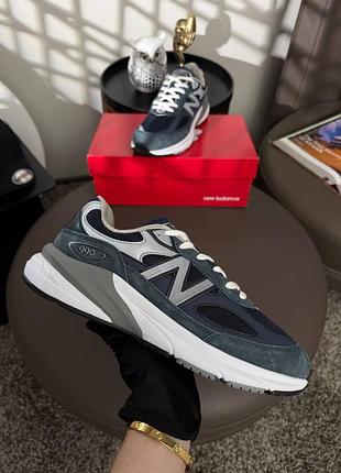 Мужские кроссовки new balance 990v6 navy white