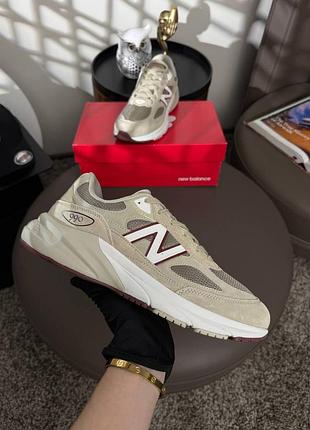 Мужские кроссовки new balance 990v6 beige white