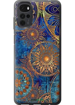 Чехол на motorola g22 золотой узор "678u-2681-2448"