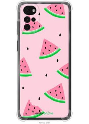 Чехол на motorola g22 розовый арбуз "4314sp-2681-2448"