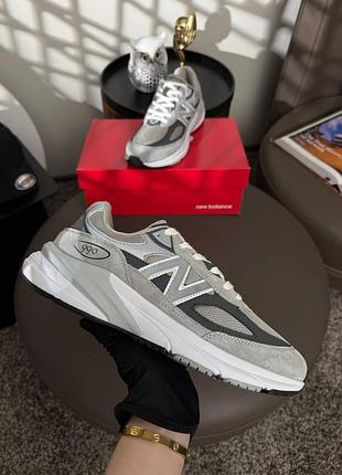 Мужские кроссовки new balance 990v6 grey white