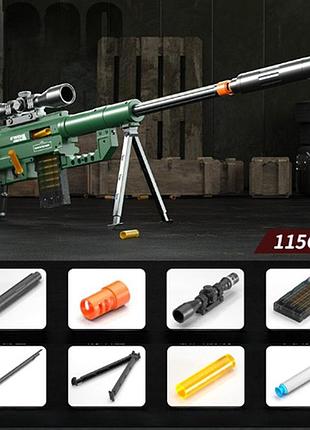 Игрушечная механическая снайперская винтовка cheytac м200 с оптическим прицелом 115 см
