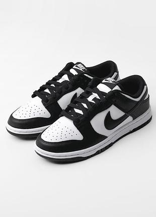 Кросівки nike dunk low retro white black оригінал