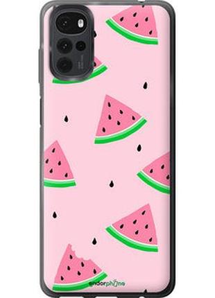 Чехол на motorola g22 розовый арбуз "4314u-2681-2448"