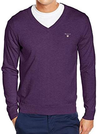 Светр gant lambswool v-neck sweater