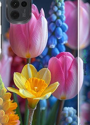 Чохол на motorola g22 весняні квіти "6058m-2681-2448"