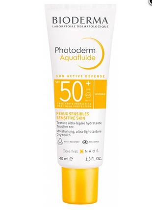 Bioderma aquafluide spf 50+ солнцезащитный флюид для чувствительной кожи