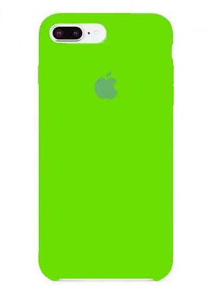 Силиконовый чехол silicone case для iphone 7 plus и 8 plus party green